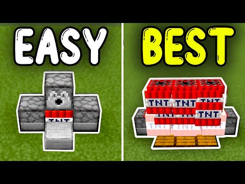 I 5 MIGLIORI CANNONI TNT FACILI DA COSTRUIRE in Minecraft Bedrock 1.21+!