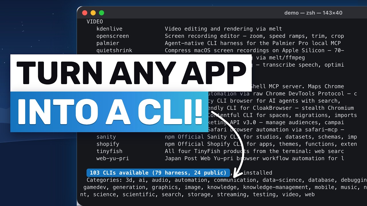 CLI-Anything: Turn ANY App into a CLI for Claude Code & Codex (GIMP, Blender, LibreOffice & More!)