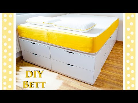 Ikea Hack - Bett bauen - Einfaches DIY Tutorial für ein Plattform Bett mit viel Stauraum
