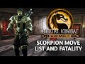 Mortal Kombat Unchained Scorpion Move List And Fatality PPSSPP Emulator Android