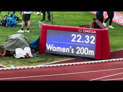 Brittany Brown upsets Shericka JACKSON out of Lane 8 in Oslo Diamond League Bislett Games 2024!!!