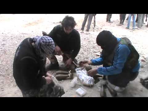 استهداف كتيبة عمر بن عبد العزيز ولواء أسود التوحيد بقذائف الهاون مواقع قوات النظام والشبيحة في شارع نسرين في مدينة دمشق