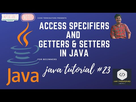 Java Tutorial 23 Access Specifiers Getters Setters