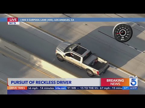 Authorities in pursuit of suspected DUI driver in Los Angeles