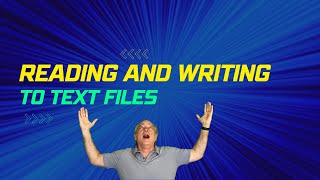Reading and writing to Files - your next data source