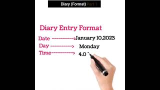 Diary Entry Format 👍💯(part 1) Easy #shorts #diary #format #english