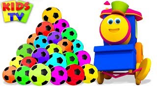 Learn Colors with Soccer Balls  Bob The Train Fun 