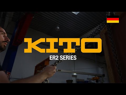 Palan électrique Kito ER2-S avec crochet supérieur, sans vitesse lente