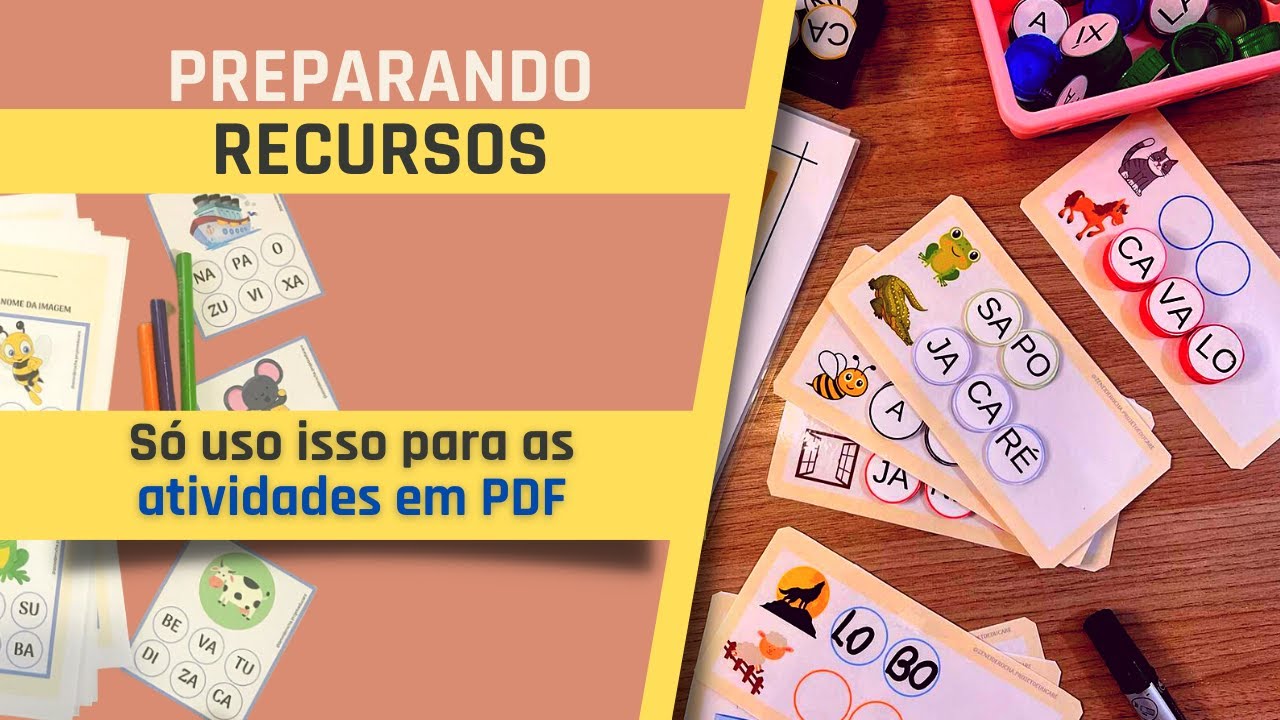 MATERIAIS QUE USO PARA PREPARAR OS RECURSOS PEDAGÓGICOS | ATIVIDADES EM PDF