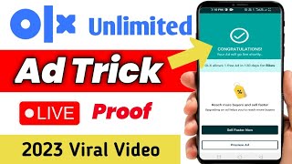 OLX Unlimited Ads Trick 2023 🔥🔥(100%Working Trick) |Olx में Free Unlimited Ads कैसे लगायें|🔥🔥