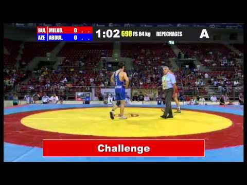 WWJC2013 / Magomed Abdulkhaligov - Miroslav Nikolaev Milkov (BUL) - FS 84 kg - repechage match