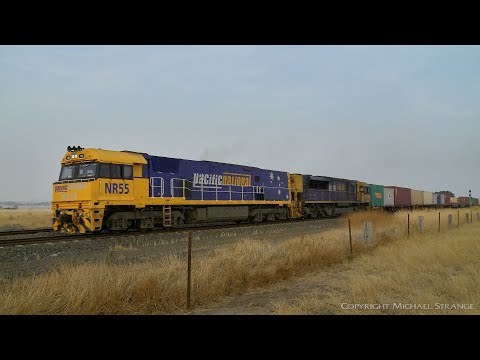 NR55 & TT110 With 5MA5 Container Train (9/1/2020) - PoathTV Australian Railways