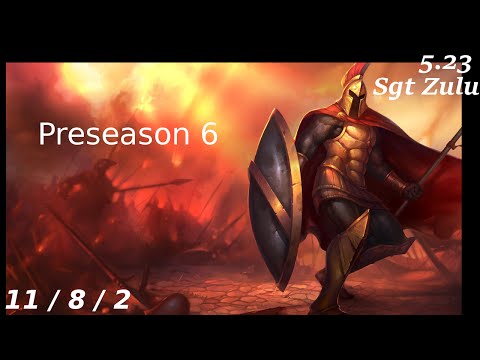 Sgt Zulu | Pantheon vs Darius | TOP | Preseason 6 | Patch 5.23