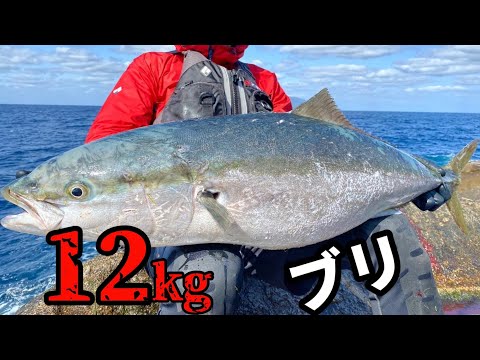 【ボアーSS195】地磯で10キロ越えのブリが入れ食い!!【ロックショア】