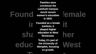 Families were convinced the Lambuth Campus would secure women's education in 1843.