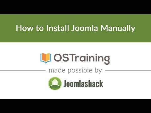Joomla Beginner Class Lesson 5 How to Install Joomla Manually