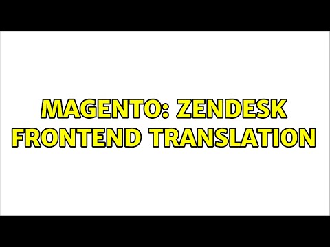 Magento: Zendesk frontend translation