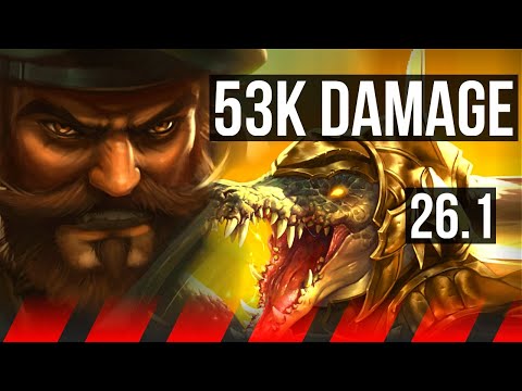 GANGPLANK vs RENEKTON (TOP) | 53K damage | EUW Challenger | 26.1