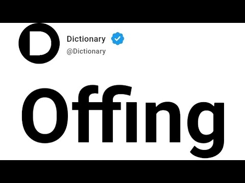 Offing Meaning In English