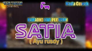 Download lagu Satia karaoke ( Ayu rusdy ) nada cowok Fm mp3