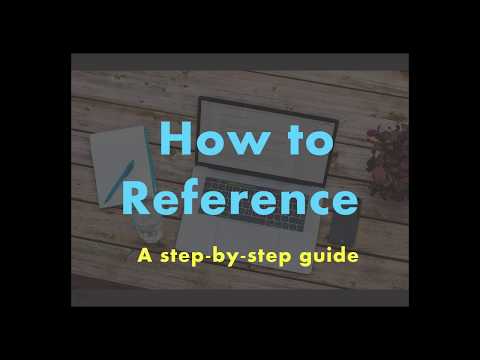 How to reference: A step-by-step guide