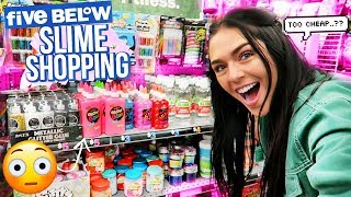 SHOPPING FOR SLIME SUPPLIES AT FIVE BELOW! 😱😱 ($113 on slime)