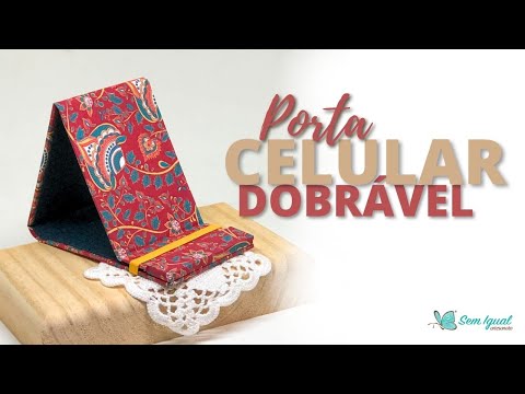 Porta Celular Dobrável em Cartonagem Passo a Passo | Heloisa Gimenes - Sem Igual Artesanato