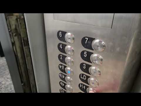 Modded 1955 Otis Black Button Traction Freight Elevator | Rhodes Center | Tacoma WA