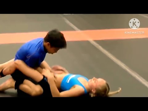 Little girl vs boy wrestling #mixed wrestling #jiujitsu #combatsport #bjj#martialarts