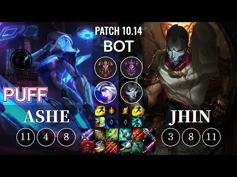 IG Puff Ashe vs Jhin Bot - KR Patch 10.14