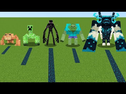 Sculk Generation by All Mutant creatures in Minecaft - Which Mutant Mob Will generate more Sculk?