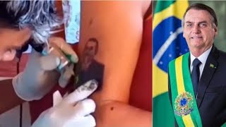 Em Ibiara, homem faz tatuagem de Jair Bolsonaro no braço