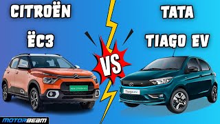 Citroën ëC3 vs Tata Tiago EV - Specifications Compared! | MotorBeam हिंदी