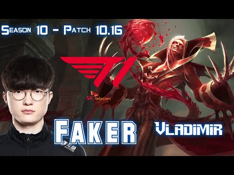 T1 Faker VLADIMIR vs ZOE Mid - Patch 10.16 KR Ranked