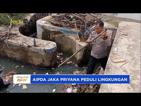 BHABINKAMTIBMAS POLSEK KALINYAMATAN JEPARA AJAK WARGA BERSIHKAN SUNGAI UNTUK CEGAH BANJIR