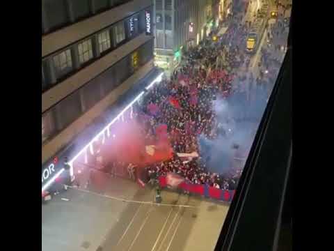 FC Basel fans protesting after the club suspended their captain Valentin Stocker.