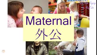 MATERNAL in Cantonese (外公) - Flashcard