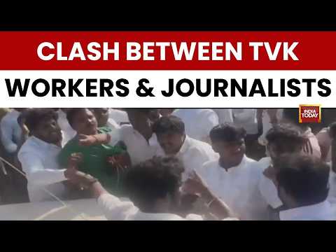 TVK Workers Clash With Journalists After Vijay's Salem Rally; One Supporter Dies Of Heart Condition