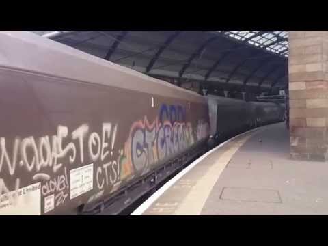 GBRf Class 66 passing Newcastle with coal train