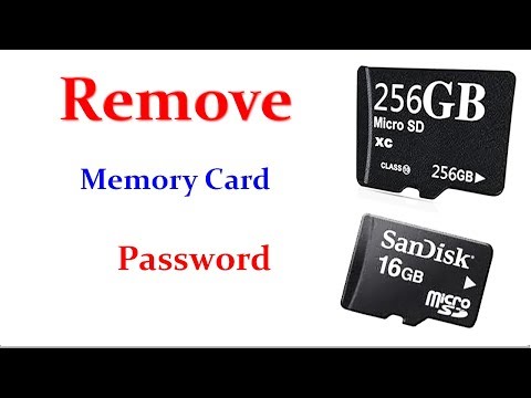HOW TO REMOVE MEMORY CARD PASSWORD 2018