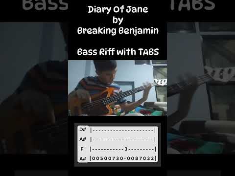 Thumbnail for Breaking Benjamin - Diary Of Jane | Bass Riff with TABS tutorial by Mark James Klepaski