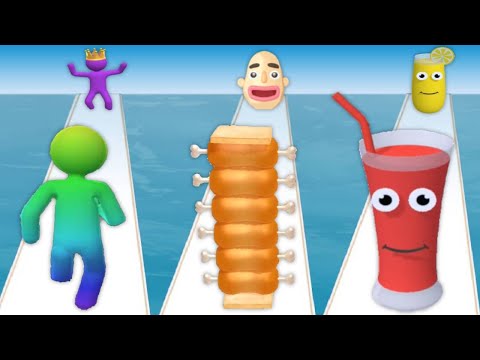 Giant Rush vs Sandwich Runner vs Juice Run - Satisfying Triple Mobile Games