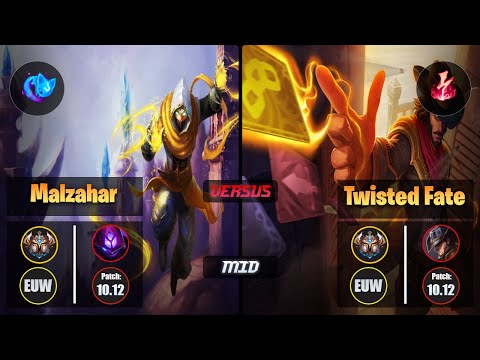 Challenger MALZAHAR [Summon Aery] (Mid) VS  TWISTED FATE - Challenger EUW Patch 10.12