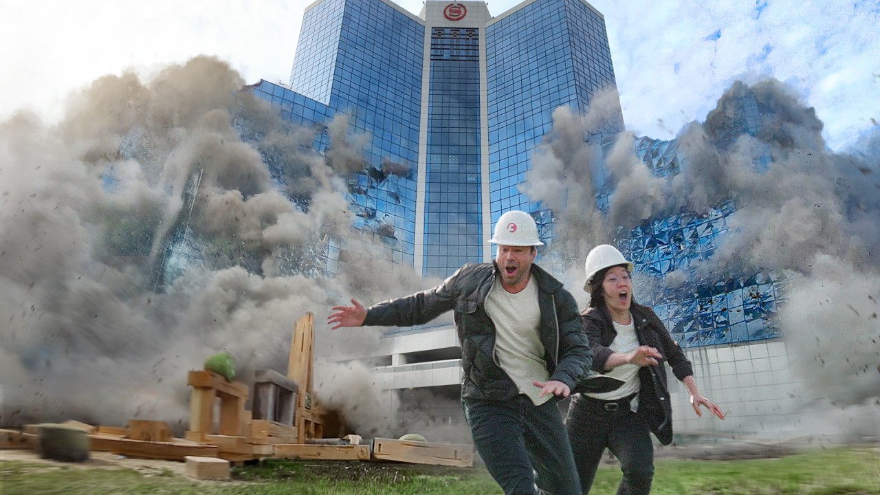 Destroying A Skyscraper With Real Life Angry Birds
