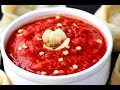 Momos chutney - Red chilli and garlic hot chutney for Momos