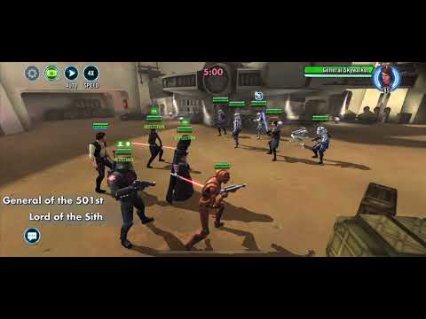 SWGOH GAC Darth Revan attempted counter to General Skywalker