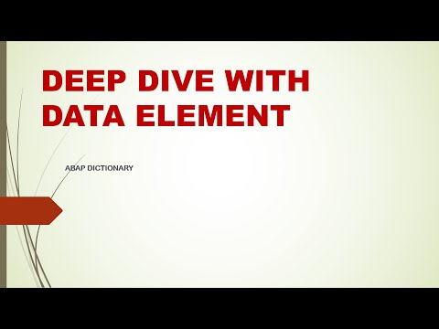 Ep-1:DATA ELEMENT - SAP ABAP TUTORIAL FOR BEGINNERS/DATA DICTIONARY - #Ep-1