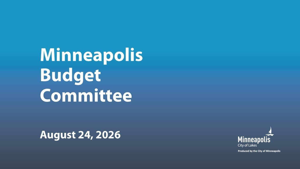 August 24, 2026 Budget Committee