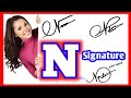 Signature ideas for letter N | N signature style | Signature N