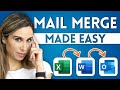 How To Mail Merge In Word Excel Outlook Dynamic Linking Between Excel Word